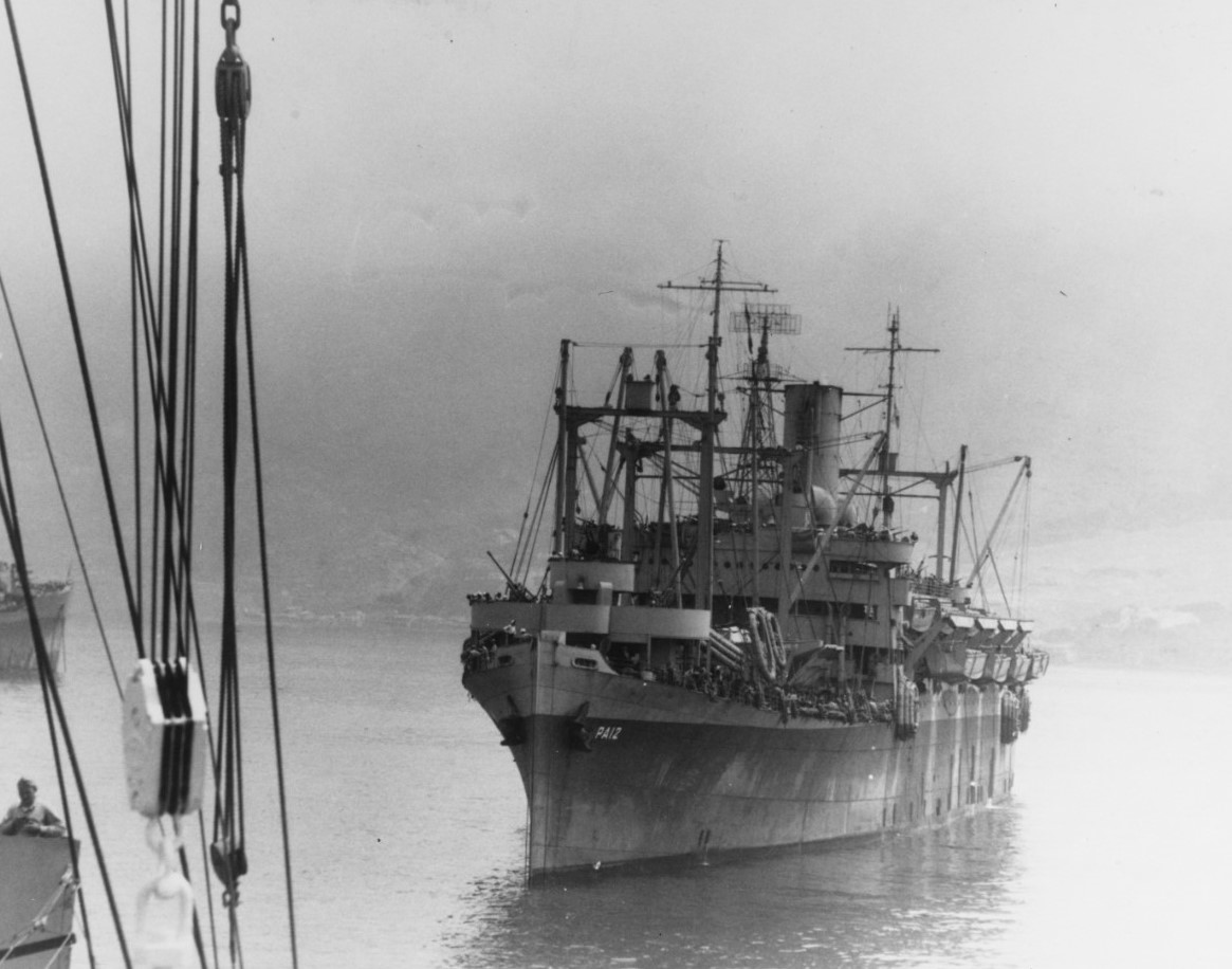 Naval Attack Transport, USS Leonard Wood, in 1943 preparing to depart Algeria for landings in Italy. (Naval History and Heritage Command) Naval Attack Transport, USS Leonard Wood, in 1943 preparing to depart Algeria for landings in Italy. (Naval History and Heritage Command)
